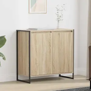 vidaXL Meuble d'appoint Sonoma 79 x 36 x 75 cm Bois d'ingénierie pas cher