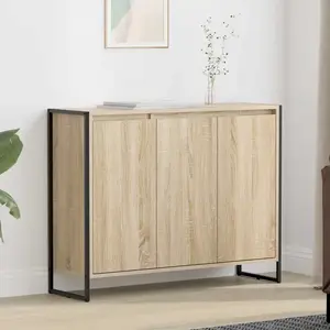 vidaXL Meuble d'appoint Sonoma 96,5 x 30 x 75 cm Bois d'ingénierie pas cher