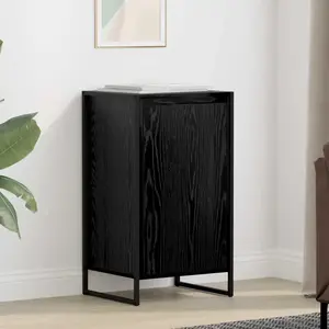 vidaXL vidaXL Buffet Chêne noir 43 x 36 x 75,5 cm Bois d'ingénierie pas cher