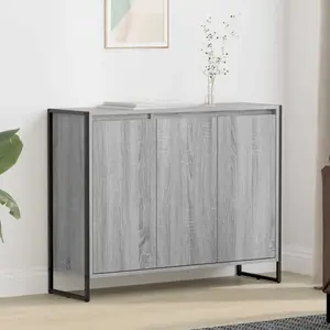 vidaXL vidaXL Meuble d'appoint Gris Sonoma 96,5 x 30 x 75 cm pas cher