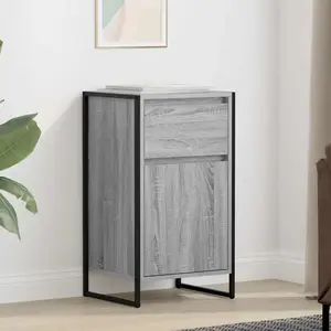 vidaXL vidaXL Buffet Gris Sonoma 81 x 36 x 150.5 cm Bois d'ingénierie pas cher