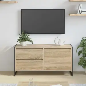 vidaXL vidaXL Meuble TV Sonoma 100 x 36 x 49.5 cm Bois d'ingénierie pas cher