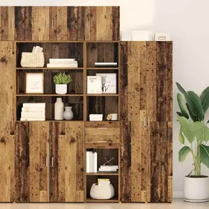 vidaXL Haut Armoire Bois Ancien 40 x 42,5 x 185 cm Bois d'ingénierie pas cher