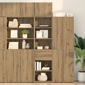 vidaXL Haut Armoire avec tiroir Chêne artisanal 50 x 42,5 x 185 cm pas cher