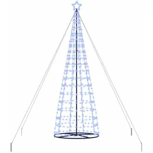 vidaXL Arbre de Noël LED avec 800 LED avec support Bleu 400 cm Fer pas cher