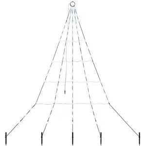 Comparateur de prix : vidaXL Arbre de Noël LED avec 112 LED Blanc froid 511 cm Métal