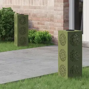 Comparateur de prix : vidaXL vidaXL Lumière de chemin LED solaire 2 pcs Vert olive