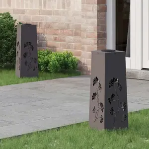 Comparateur de prix : vidaXL Lumière de chemin LED solaire 2 pcs Noir Acier laminé à froid