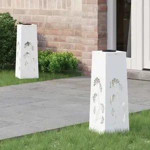 Comparateur de prix : vidaXL Lumière de chemin LED solaire 2 pcs Blanc Acier laminé à froid