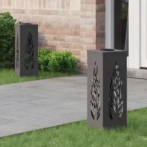 Comparateur de prix : vidaXL Lumière de chemin LED solaire 2 pcs Noir Acier laminé à froid