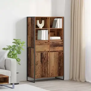 vidaXL Buffet 2 pcs Bois Ancien 81 x 36 x 150.5 cm Bois d'ingénierie