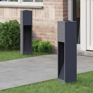 vidaXL Lumière de Chemin LED Solaire 2 pcs Anthracite pas cher