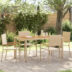 Comparateur de prix : vidaXL Chaises de Jardin 4 pcs Crème, Marron