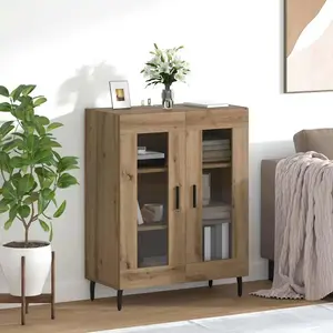 vidaXL Buffet Chêne artisanal 69,5 x 34 x 90 cm Bois d'ingénierie pas cher