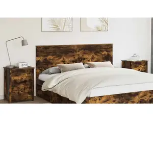 vidaXL Vidaxl Tête De Lit Chêne Fumé 200 Cm Bois D'ingénierie pas cher