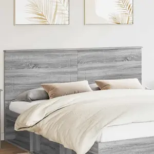 vidaXL Vidaxl Tête De Lit Gris Sonoma 200 Cm Bois D'ingénierie pas cher