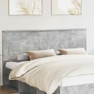 vidaXL Vidaxl Tête De Lit Gris Béton 200 Cm Bois D'ingénierie pas cher