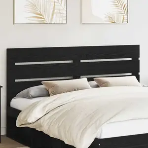 vidaXL vidaXL Tête de lit Chêne noir 200 cm Bois d'ingénierie pas cher