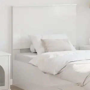 vidaXL Vidaxl Tête De Lit Blanc Brillant 100 Cm Bois D'ingénierie pas cher
