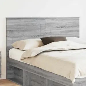 vidaXL Vidaxl Tête De Lit Gris Sonoma 160 Cm Bois D'ingénierie pas cher
