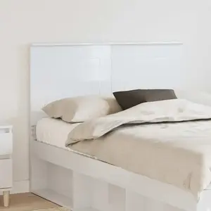 vidaXL Vidaxl Tête De Lit Blanc Brillant 120 Cm Bois D'ingénierie pas cher