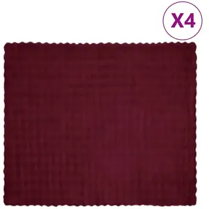 vidaXL Couverture en Fourrure de Lapin Synthétique 4 pcs pas cher