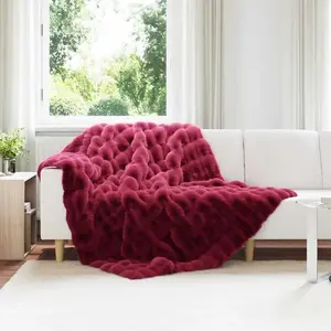 Comparateur de prix : vidaXL Couverture en fausse anti-dérapante Olite Rouge Bordeaux