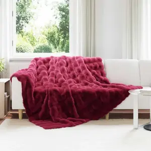 Comparateur de prix : vidaXL Couverture en fausse anti-dérapante Olite Rouge Bordeaux