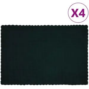 vidaXL Couverture en Fourrure de Lapin Synthétique 4 pcs Vert foncé pas cher