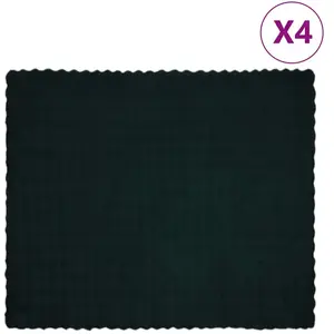 vidaXL Couverture en Fourrure de Lapin Synthétique 4 pcs Vert foncé pas cher