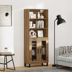 vidaXL Haut Armoire Chêne artisanal 69,5 x 34 x 180 cm pas cher