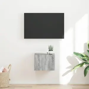 vidaXL Meuble TV mural Gris Sonoma 60 x 31 x 29.5 cm Bois d'ingénierie pas cher