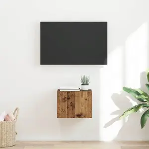 vidaXL Meuble TV mural Bois Ancien 60 x 31 x 29.5 cm Bois d'ingénierie pas cher