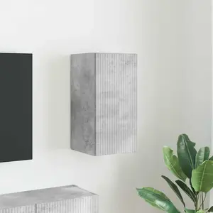 vidaXL Meuble TV mural Béton 30 x 31 x 60 cm Bois d'ingénierie pas cher