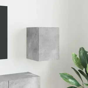 vidaXL Meuble TV mural Béton 30 x 31 x 40 cm Bois d'ingénierie pas cher