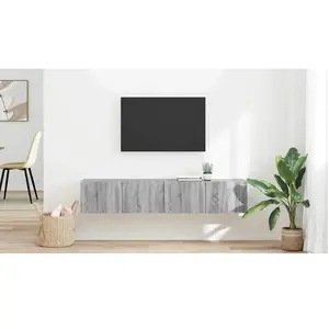 vidaXL Meuble TV mural 2 pcs Gris Sonoma 60 x 31 x 29.5 cm pas cher
