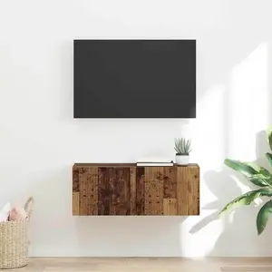 vidaXL Meuble TV mural Bois Ancien 60 x 31 x 29.5 cm Bois d'ingénierie pas cher
