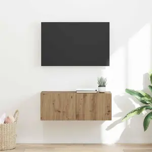 vidaXL Meuble TV mural Montage mural Chêne artisan 60 x 31 x 29.5 cm pas cher