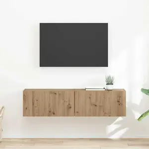 vidaXL Meuble TV mural 2 pcs Chêne artisan 60 x 31 x 29.5 cm pas cher