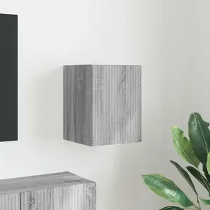 vidaXL Meuble TV mural Gris Sonoma 30 x 31 x 40 cm Bois d'ingénierie pas cher