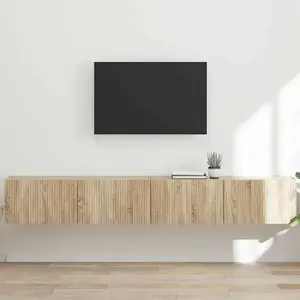 vidaXL Meuble TV mural Montage mural 2 pcs Sonoma 60 x 31 x 29.5 cm pas cher