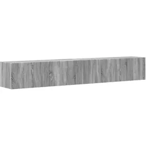 vidaXL Meuble TV mural 2 pcs Gris Sonoma 60 x 31 x 29.5 cm pas cher