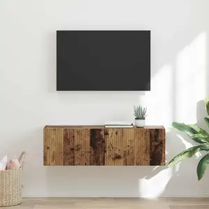 vidaXL Meuble TV mural Bois Ancien 60 x 31 x 29.5 cm Bois d'ingénierie pas cher
