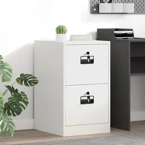 vidaXL vidaXL Cabinet de Dossier avec tiroir Blanc 44 x 50 x 106.5 cm pas cher