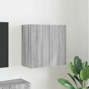 vidaXL Meuble TV mural Gris Sonoma 59,5 x 31 x 60 cm Bois d'ingénierie pas cher