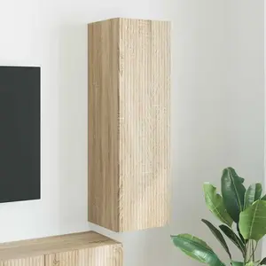 vidaXL Meuble TV mural Sonoma 30 x 31 x 100 cm Bois d'ingénierie pas cher