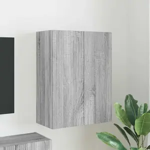 vidaXL Meuble TV mural Gris Sonoma 59,5 x 31 x 80 cm Bois d'ingénierie pas cher