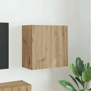 vidaXL Meuble TV mural Montage mural Chêne artisanal 59,5 x 31 x 60 cm pas cher