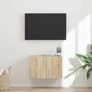 vidaXL Meuble TV mural Montage mural Chêne Sonoma 59,5 x 31 x 40 cm pas cher