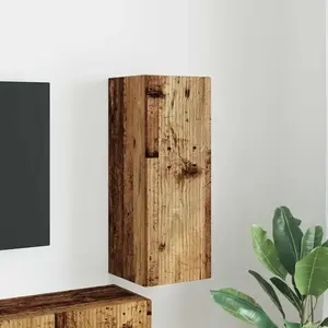 vidaXL Meuble TV mural Bois Ancien 30 x 31 x 80 cm Bois d'ingénierie pas cher